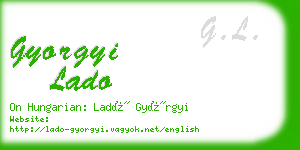 gyorgyi lado business card